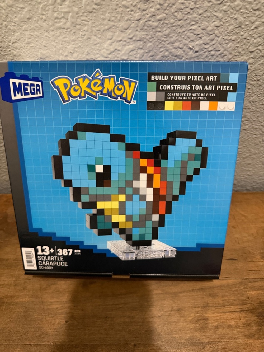 Pokemon Mega Pixel Squirtle Building Set - Blue, Black, Yellow, Red, White